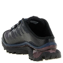 Black Polyester Athletic Sneakers