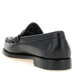 Bicolor Cowhide Slip-On Loafers