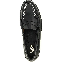 Bicolor Cowhide Slip-On Loafers