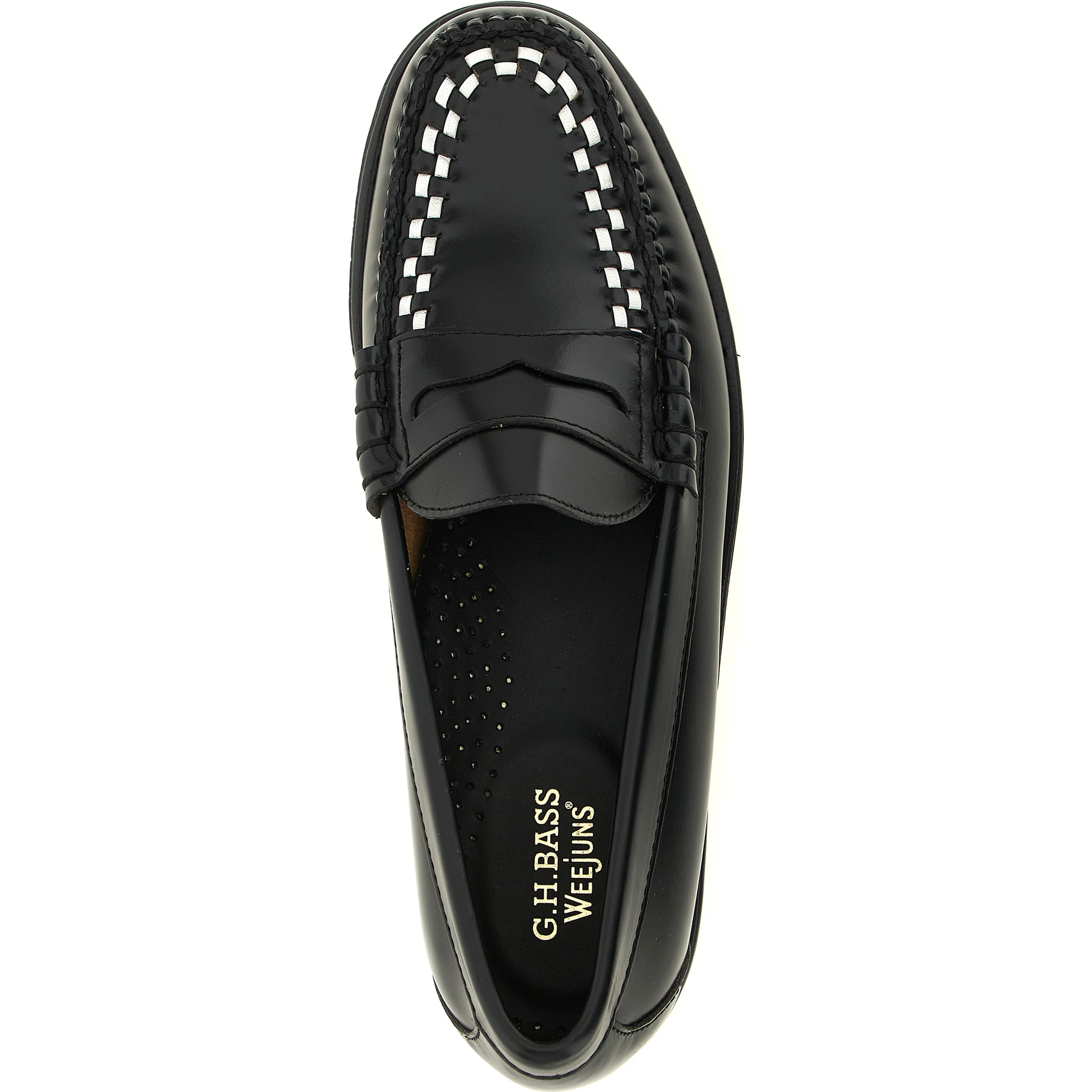 Bicolor Cowhide Slip-On Loafers