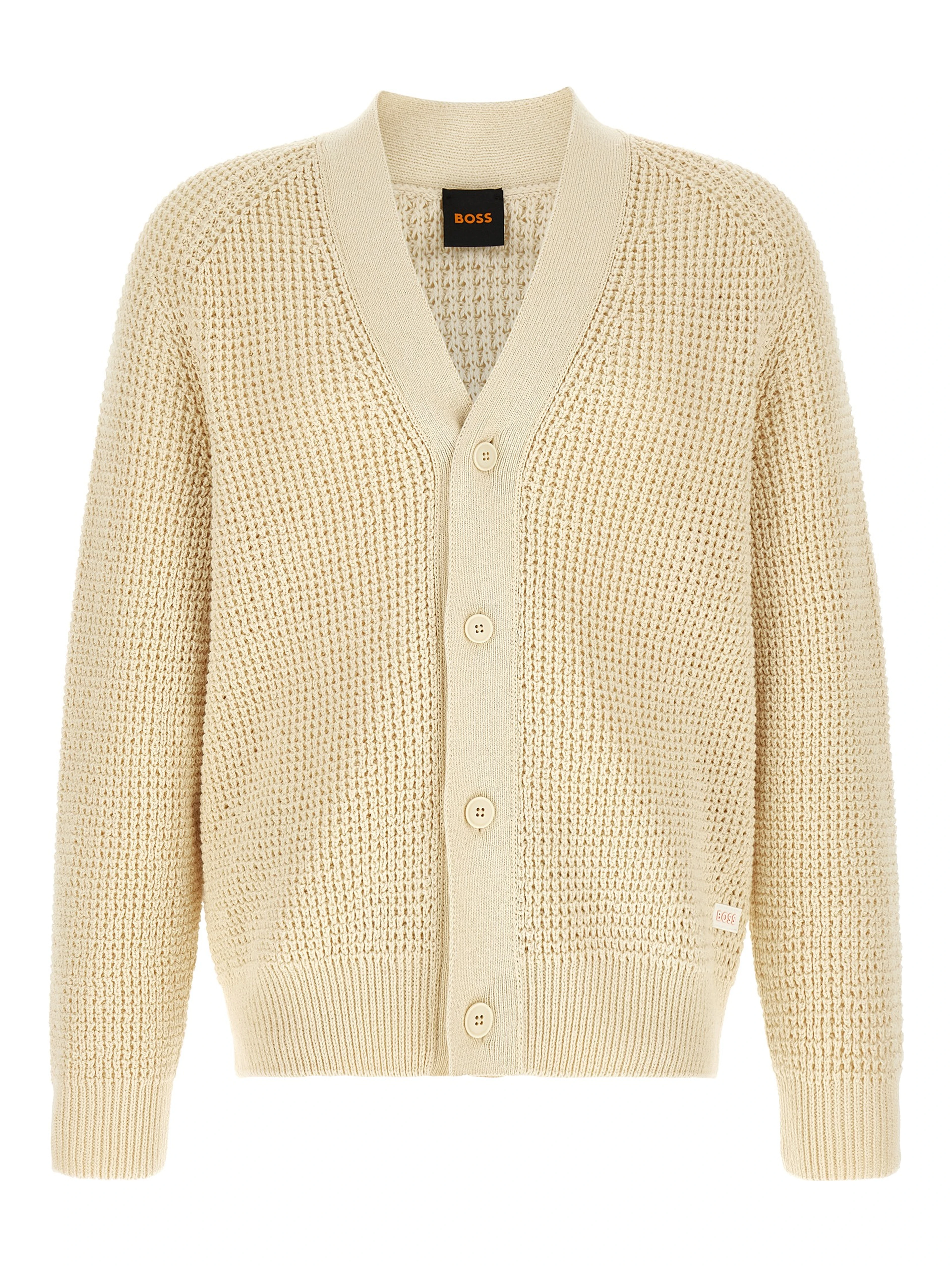 Beige Cotton Cardigan