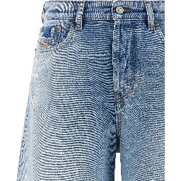 Blue Cotton Bermuda Shorts