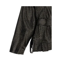 Black Lamb Leather Leather Jacket