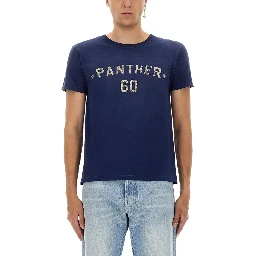 "CHEZ VALENTINO" PRINT AND PATCH T-SHIRT