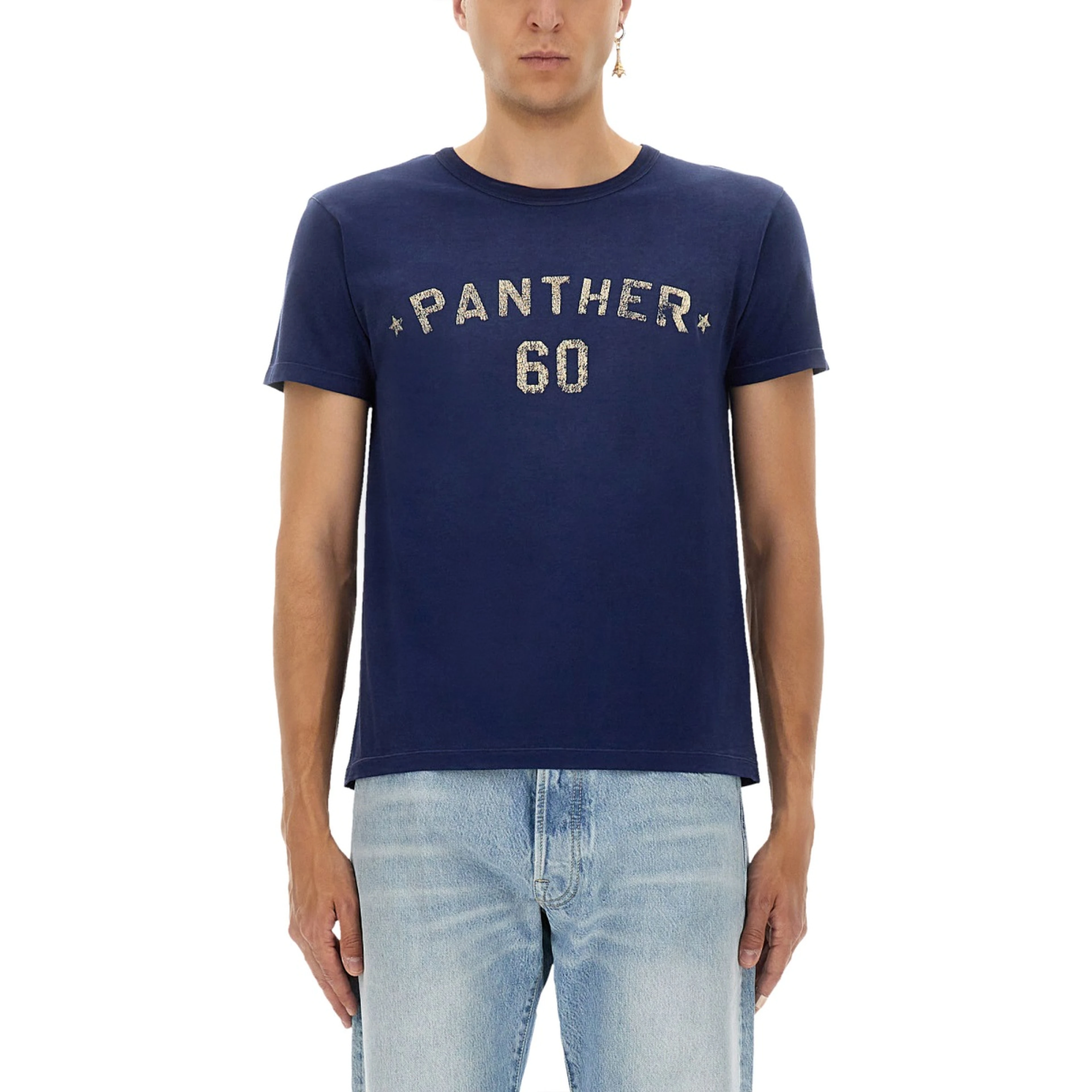 "CHEZ VALENTINO" PRINT AND PATCH T-SHIRT