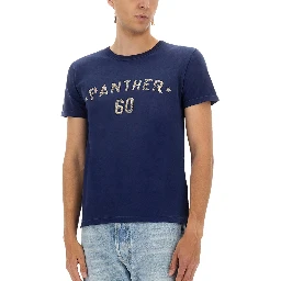 "CHEZ VALENTINO" PRINT AND PATCH T-SHIRT