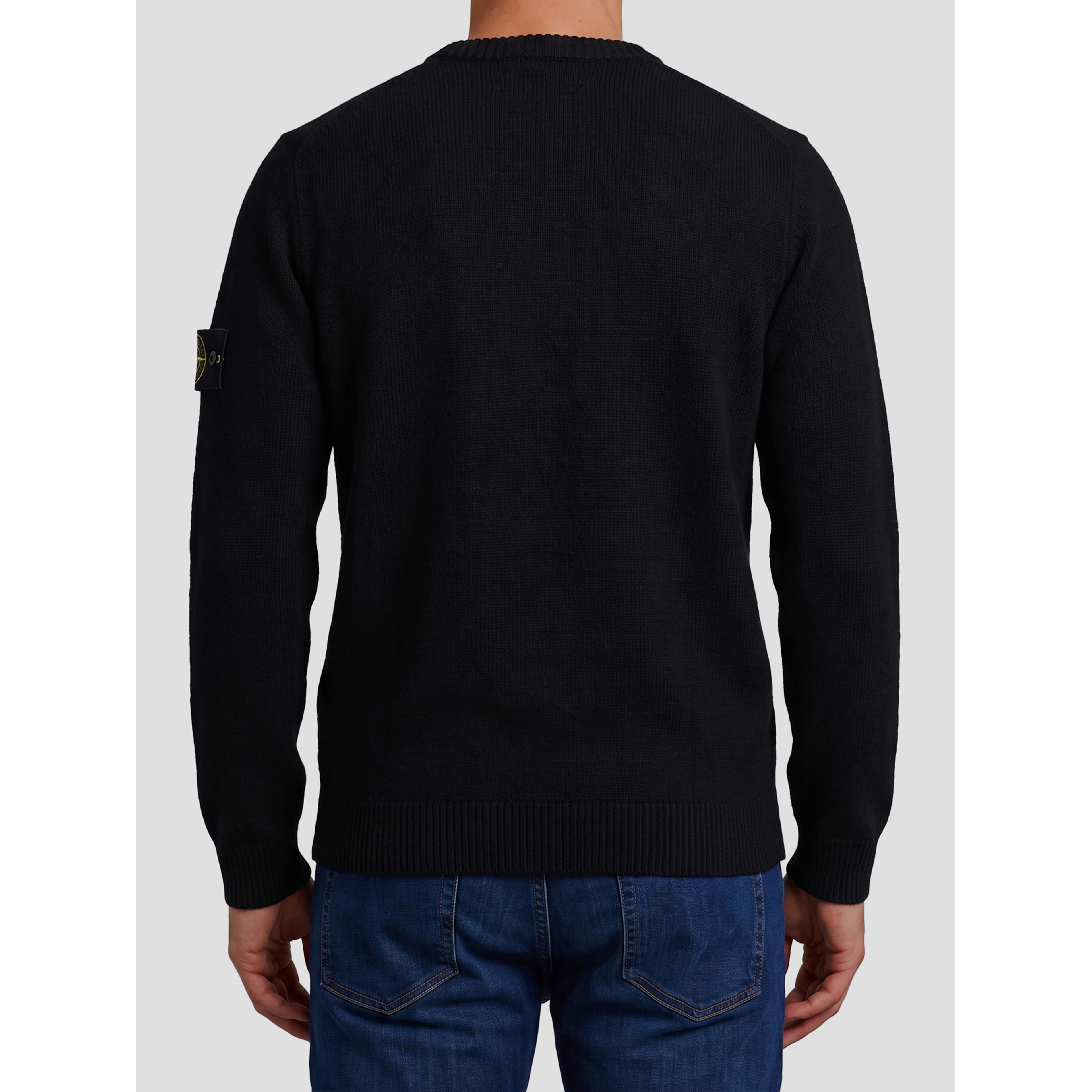 Black crewneck sweater