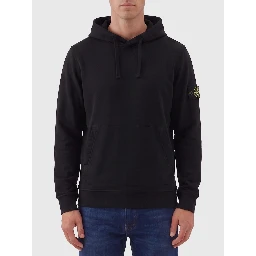 Black brushed cotton hoodie