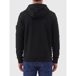 Black brushed cotton hoodie