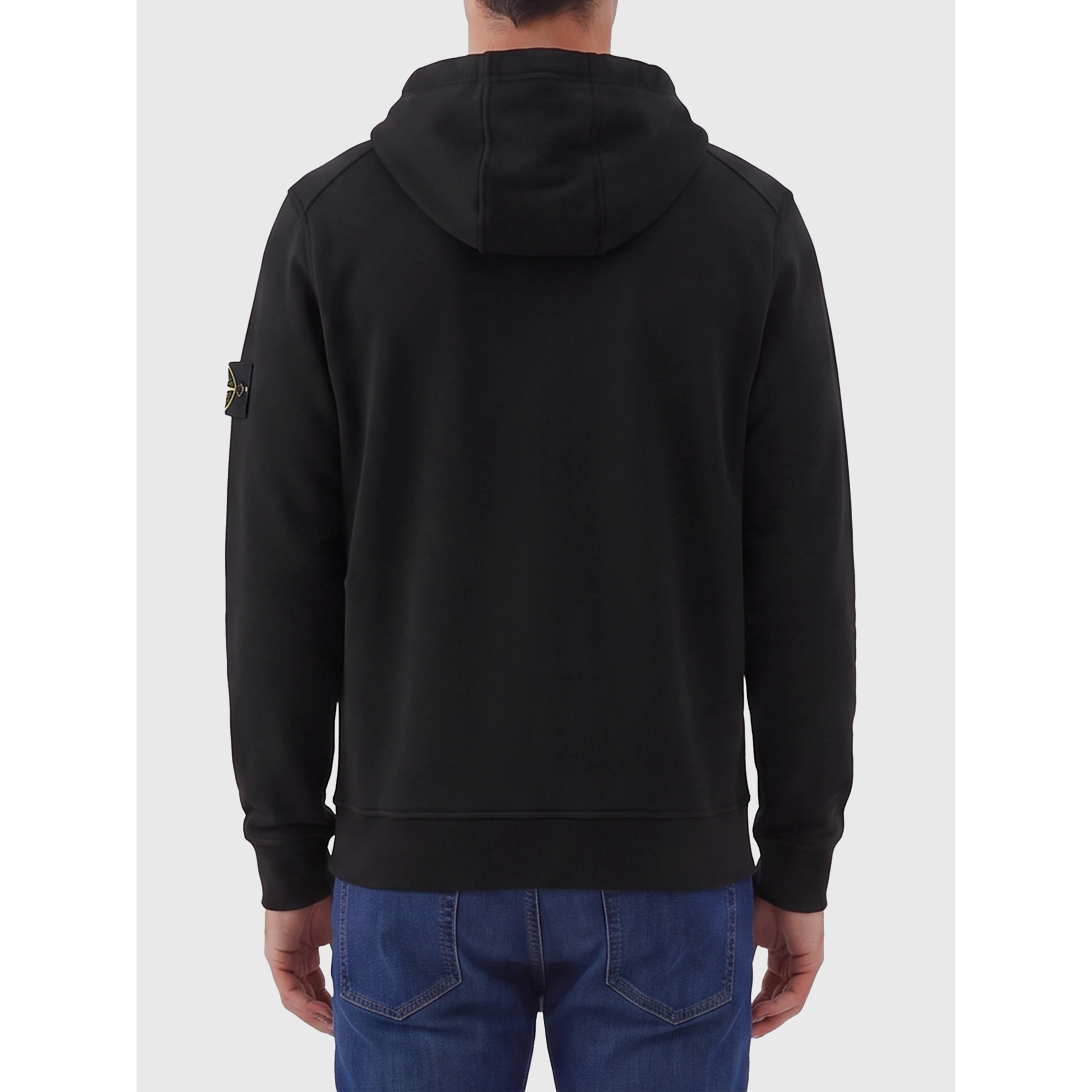 Black brushed cotton hoodie