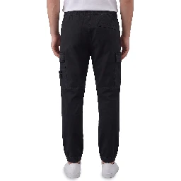 Stretch aged-effect pants