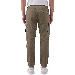 Stretch aged-effect pants