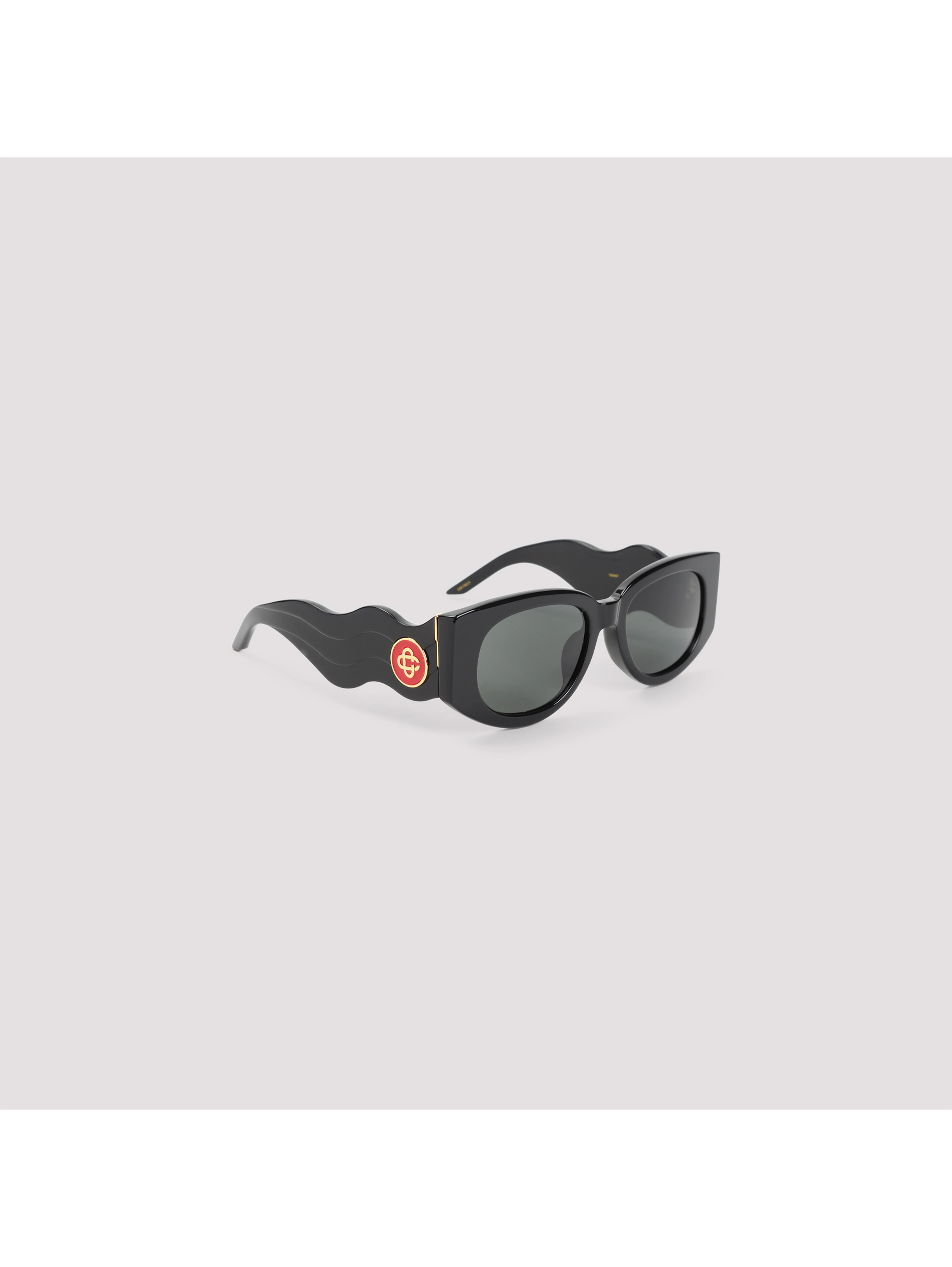 Casablanca Metal Oval Wave Acetate Sunglasses