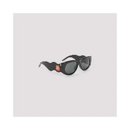 Casablanca Metal Oval Wave Acetate Sunglasses