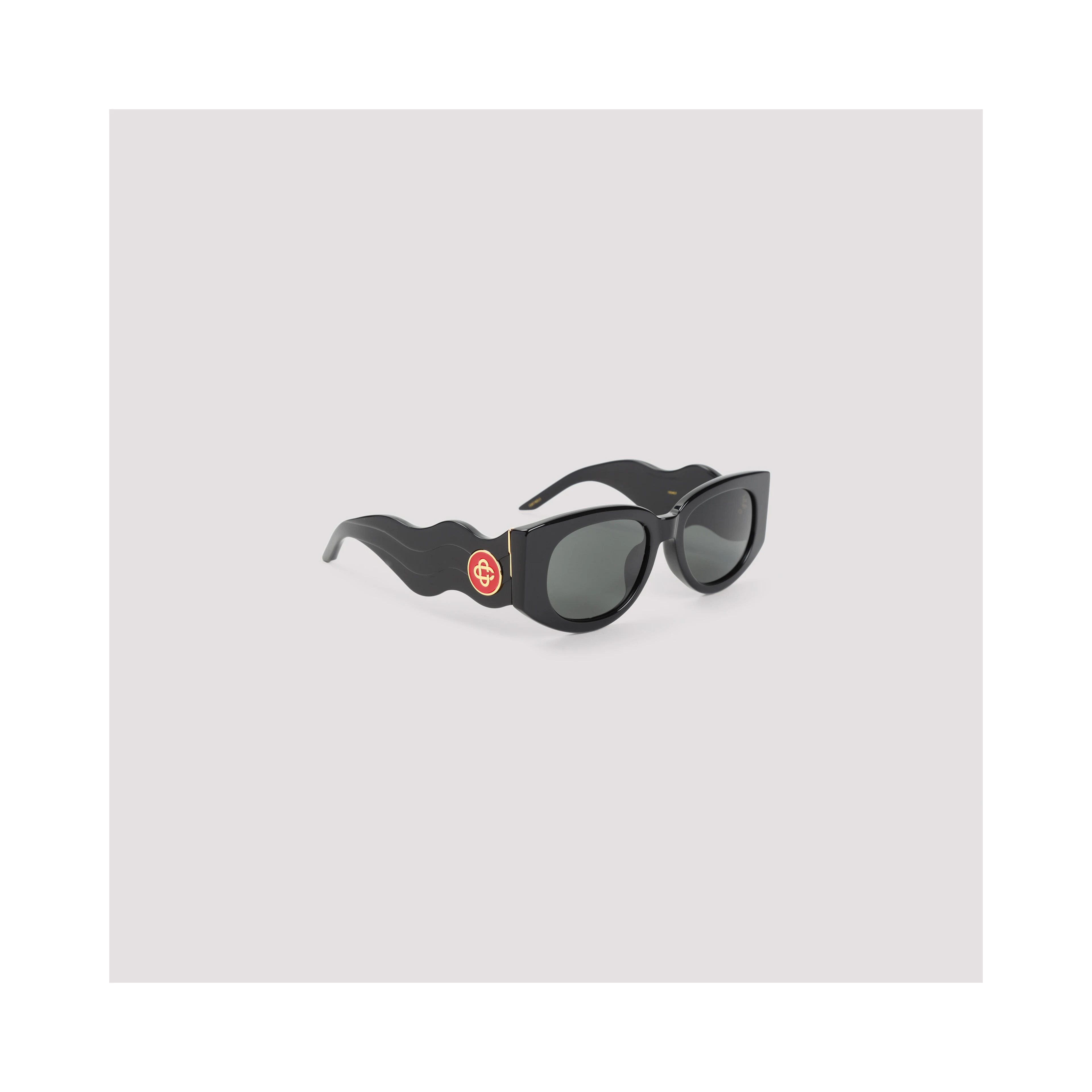 Casablanca Metal Oval Wave Acetate Sunglasses