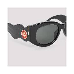 Casablanca Metal Oval Wave Acetate Sunglasses