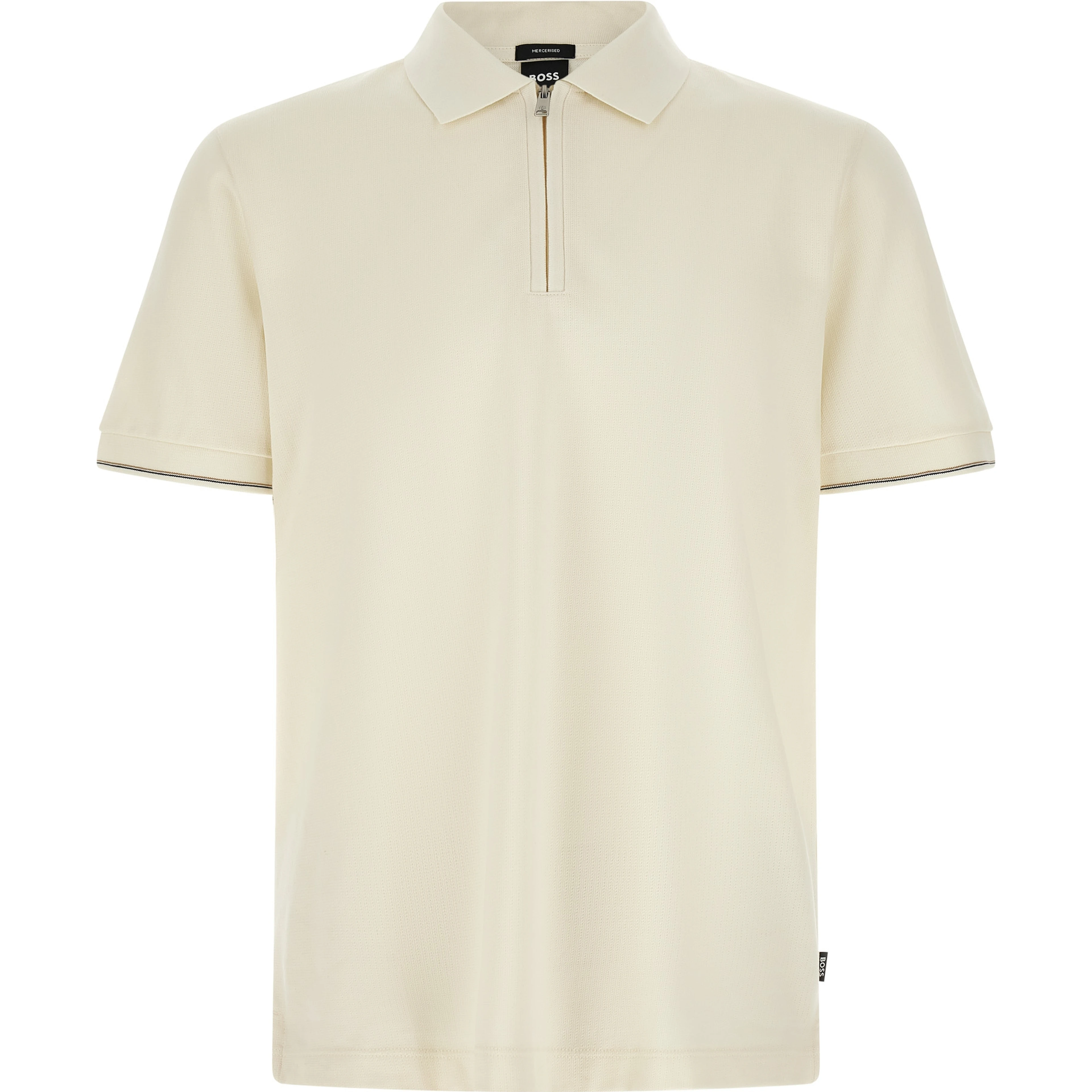 Beige Cotton Polo Shirt