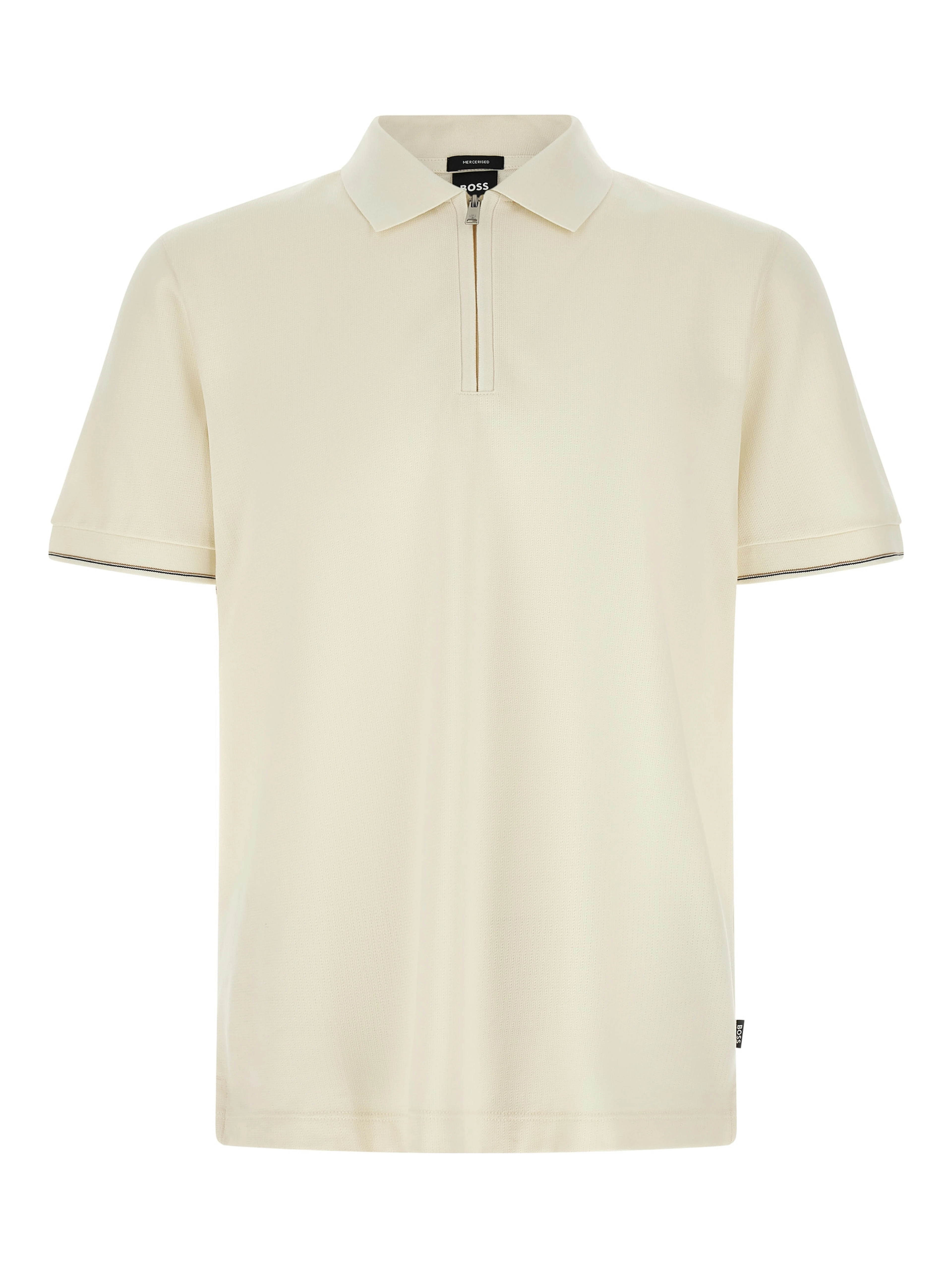 Beige Cotton Polo Shirt