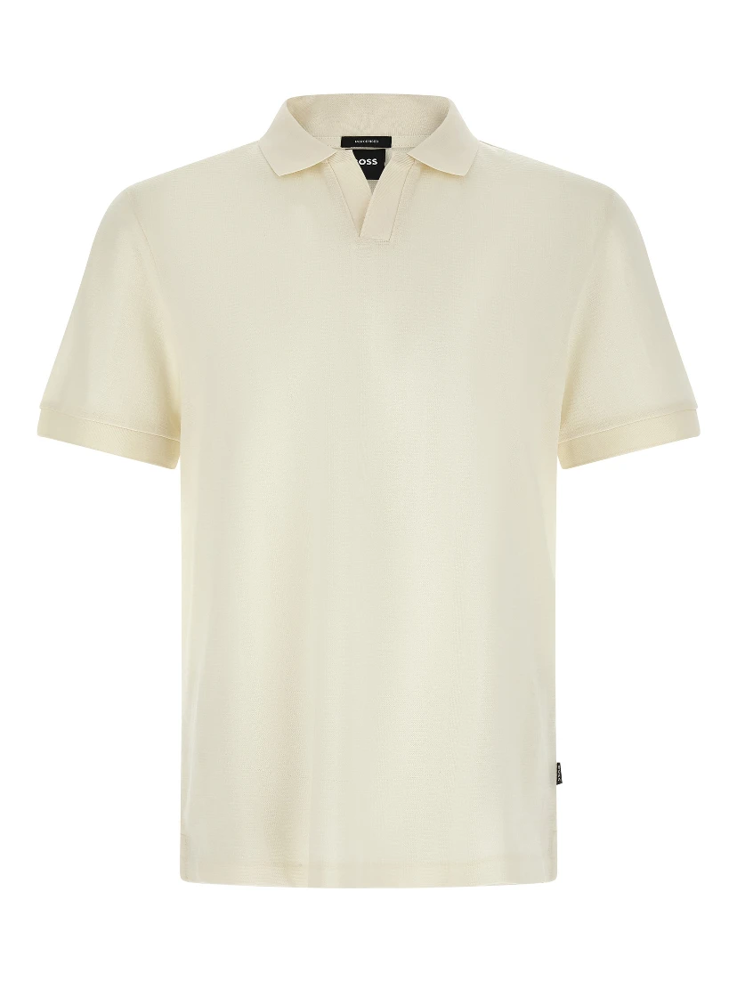 White Cotton Polo Shirt