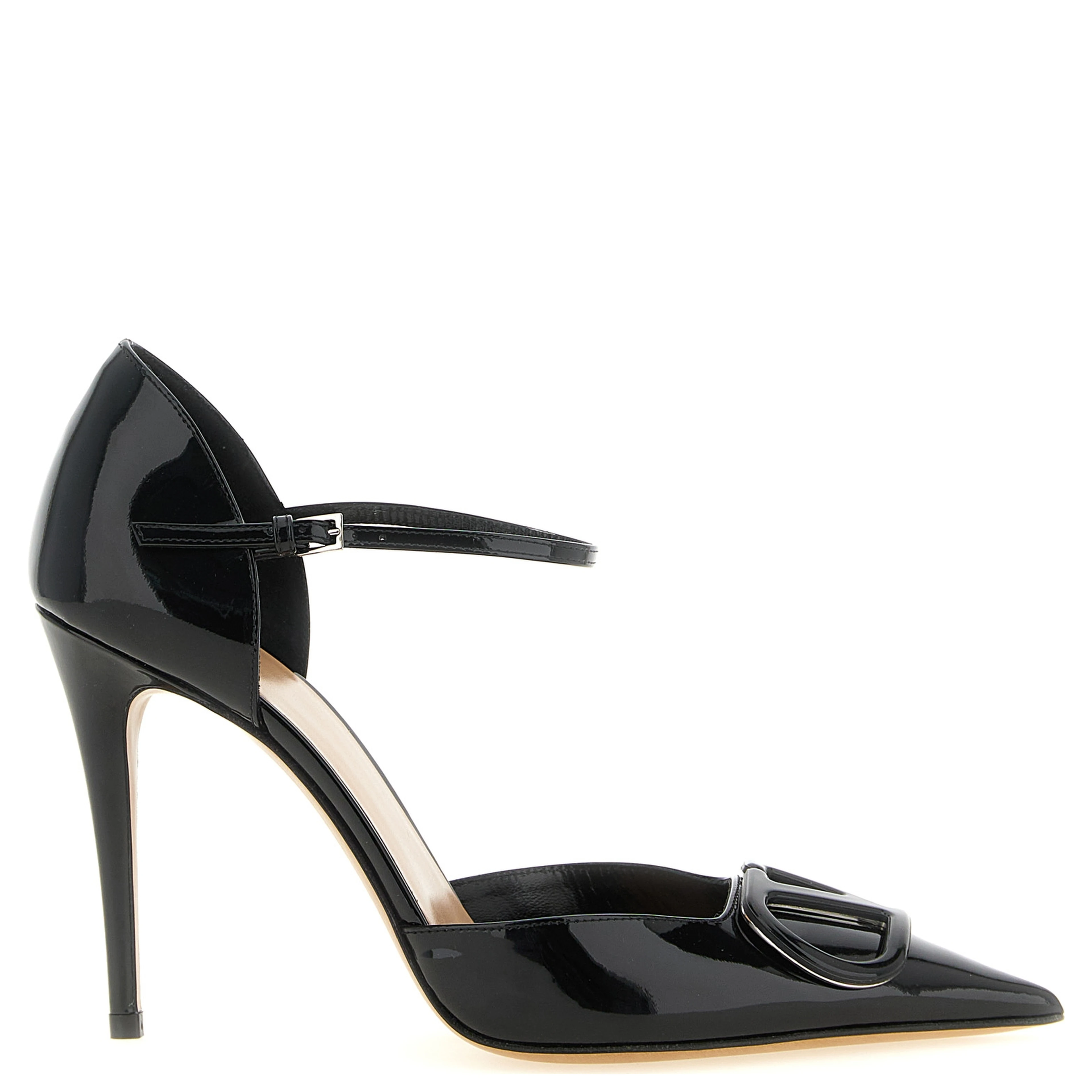 Black Calfskin High Heel Pumps