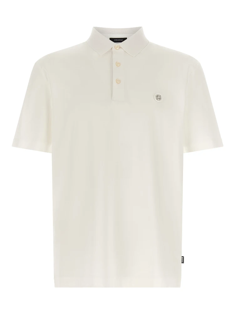 White Cotton Polo Shirt