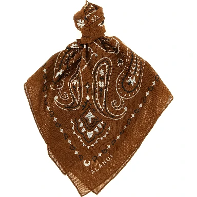 Brown Cotton Foulard