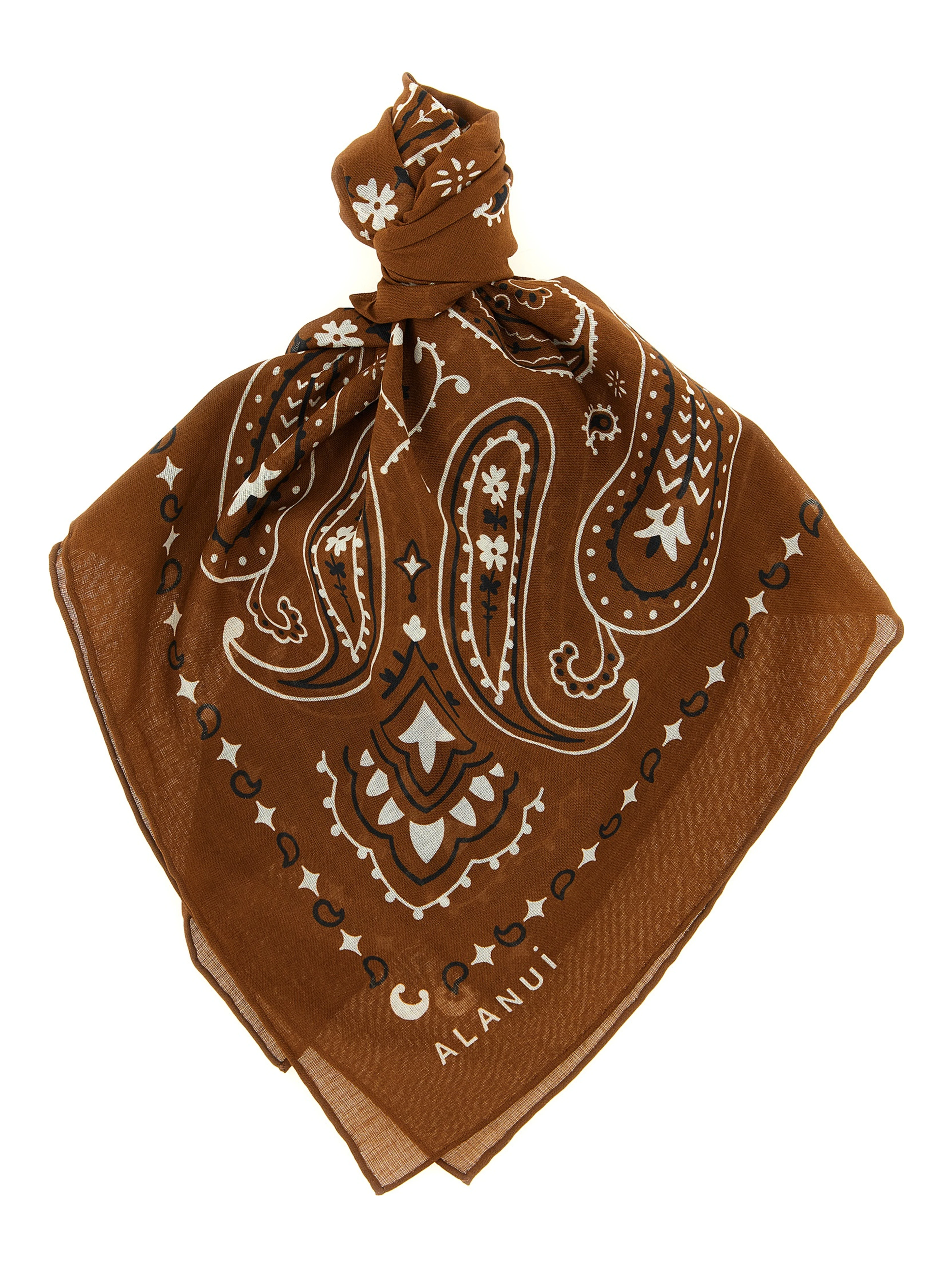 Brown Cotton Foulard