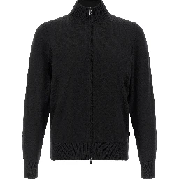Black Virgin Wool Cardigan