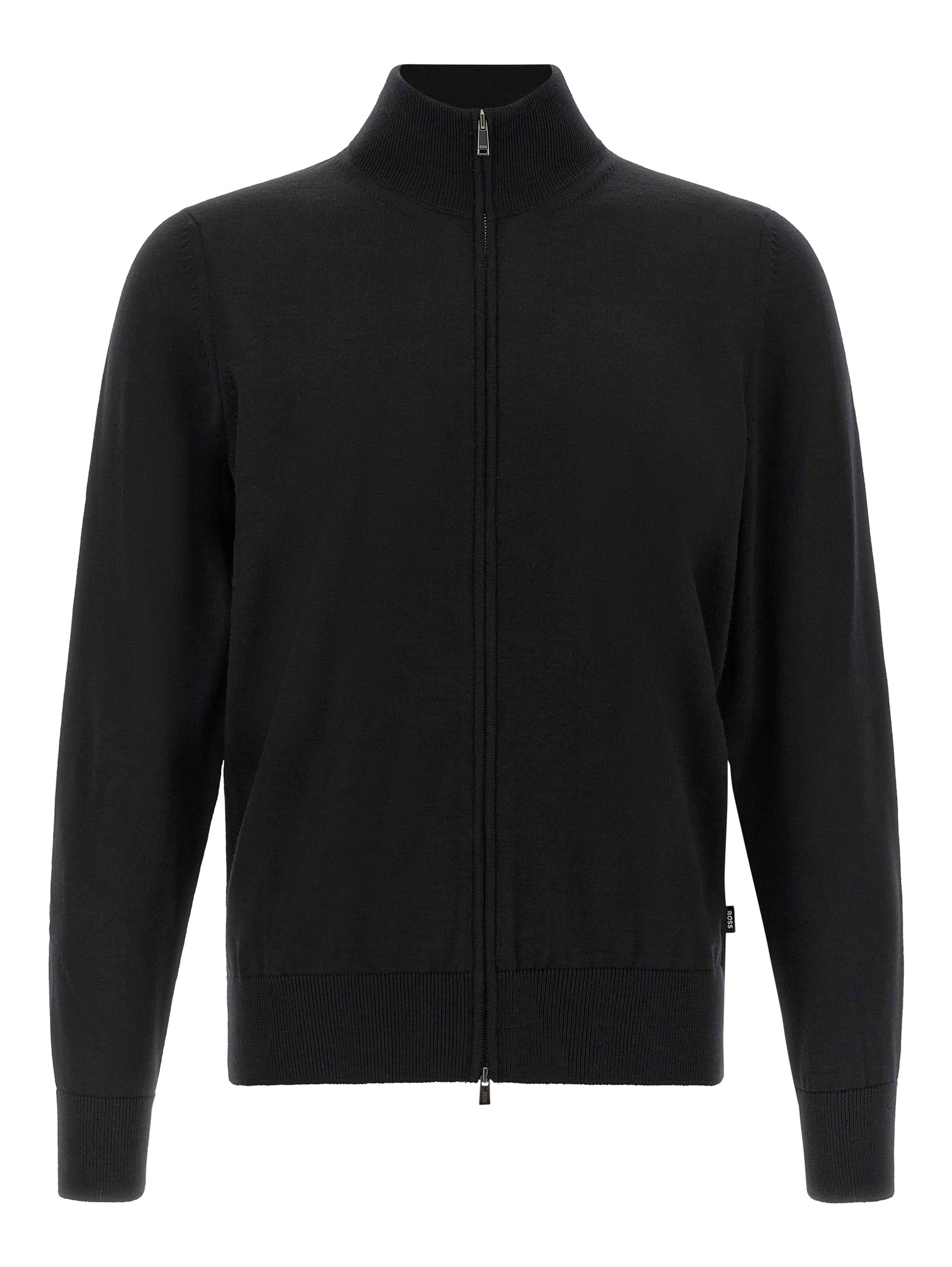 Black Virgin Wool Cardigan