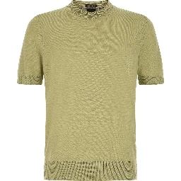 Bicolor Virgin Wool T-Shirt
