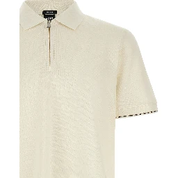 Beige Cotton Polo Shirt