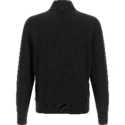Black Virgin Wool Cardigan