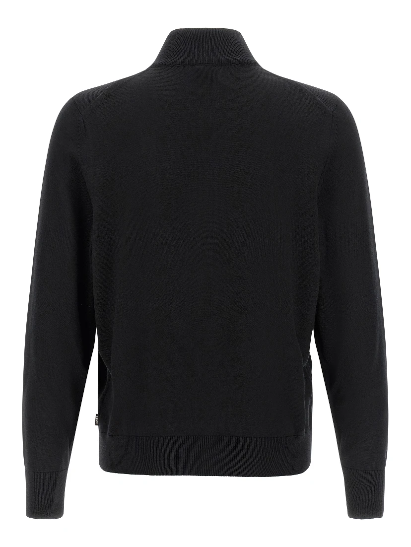 Black Virgin Wool Cardigan