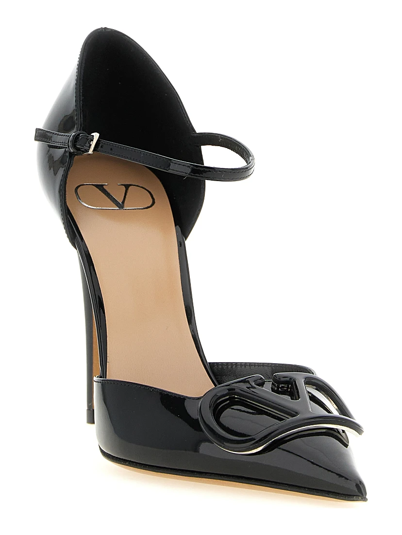 Black Calfskin High Heel Pumps