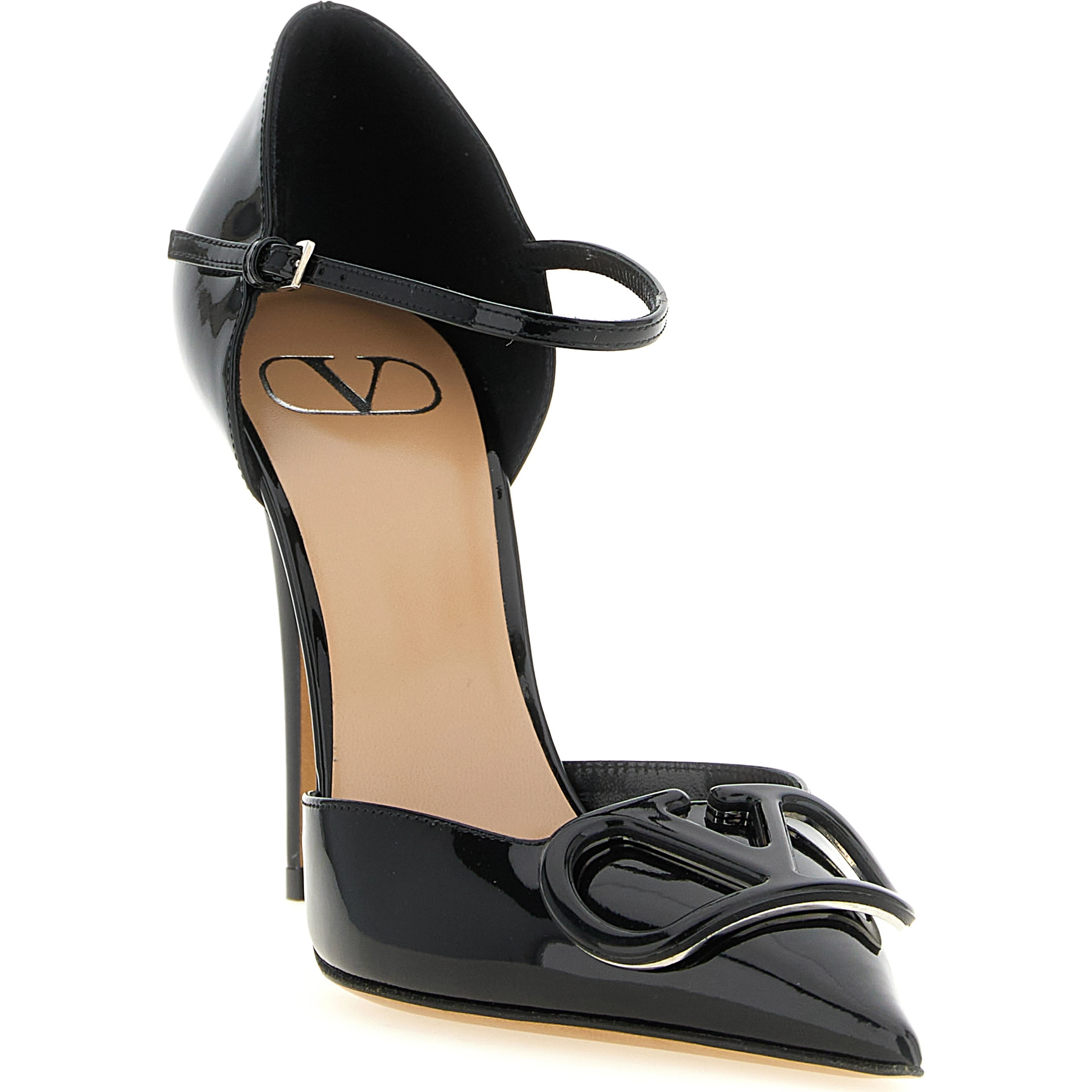 Black Calfskin High Heel Pumps