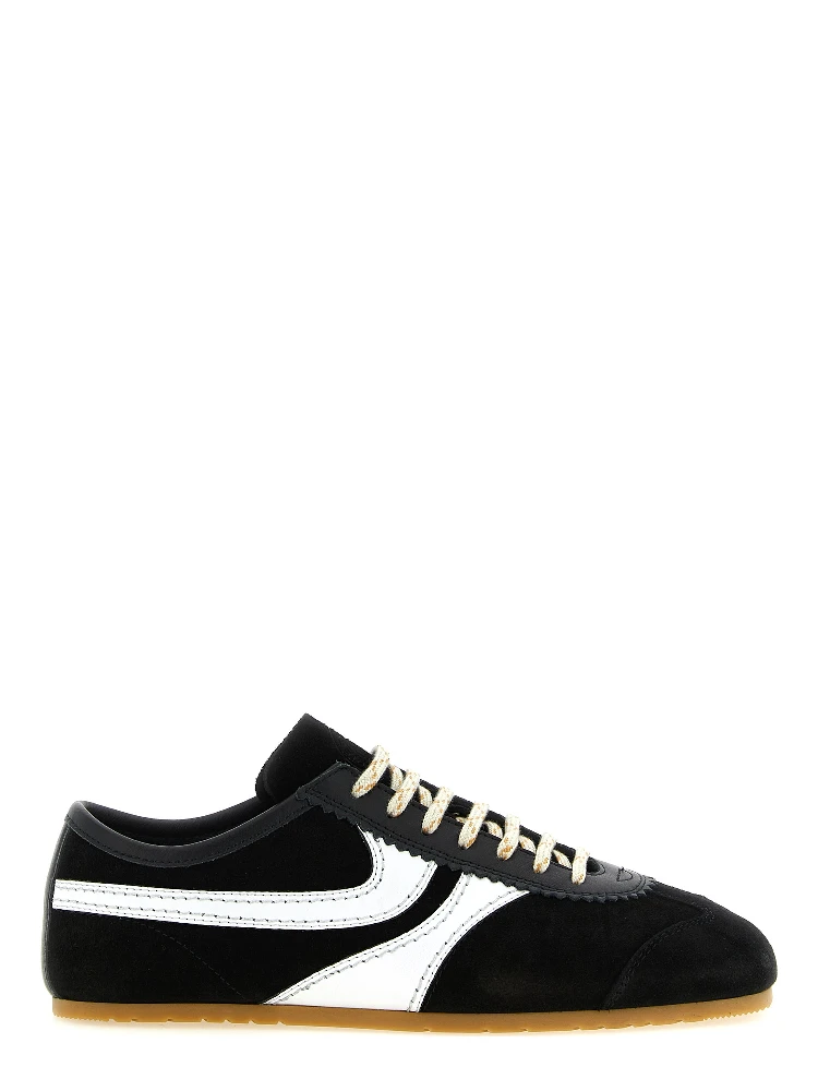 Bicolor Calfskin Athletic Sneakers