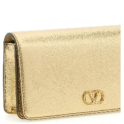 Gold Calfskin Crossbody Bag