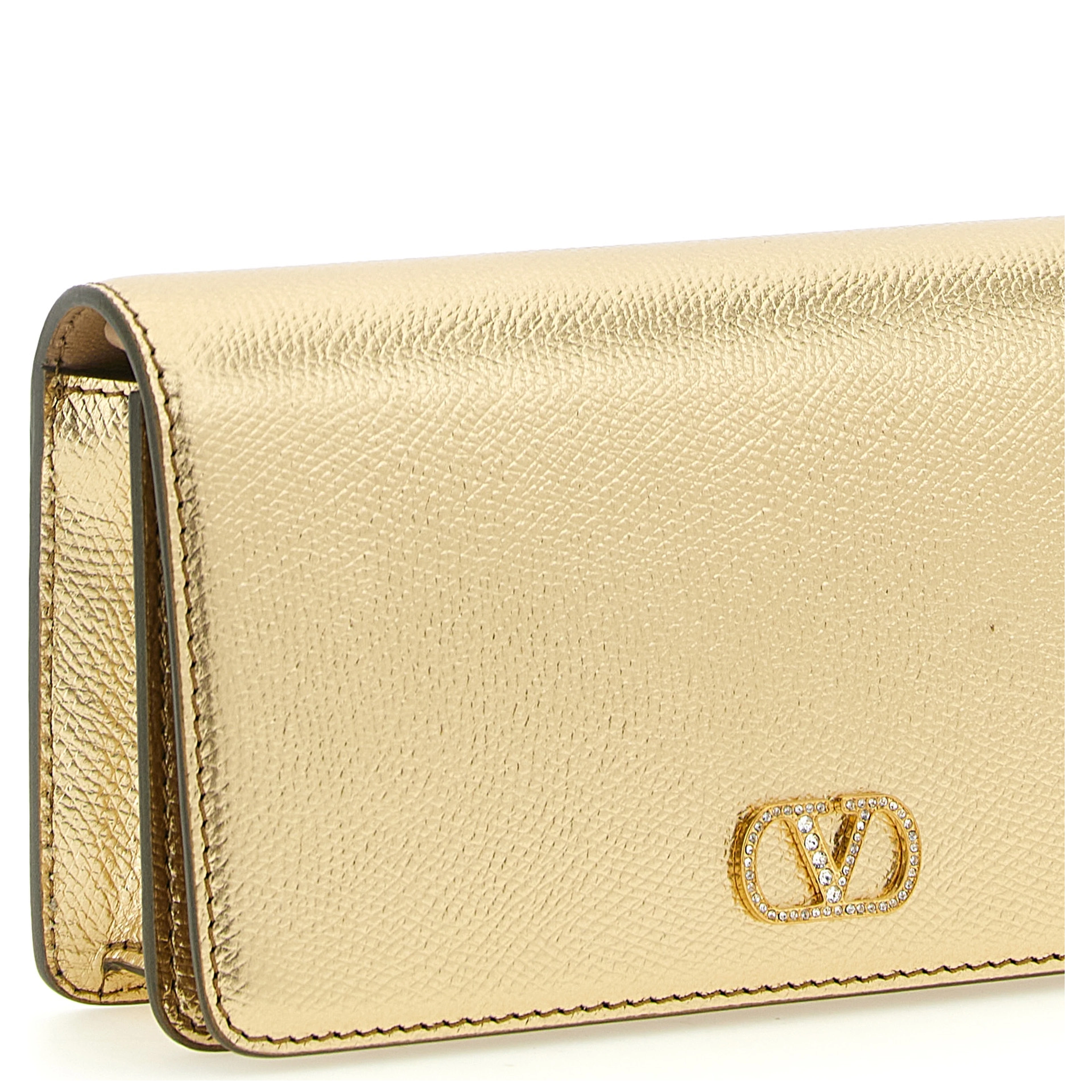 Gold Calfskin Crossbody Bag