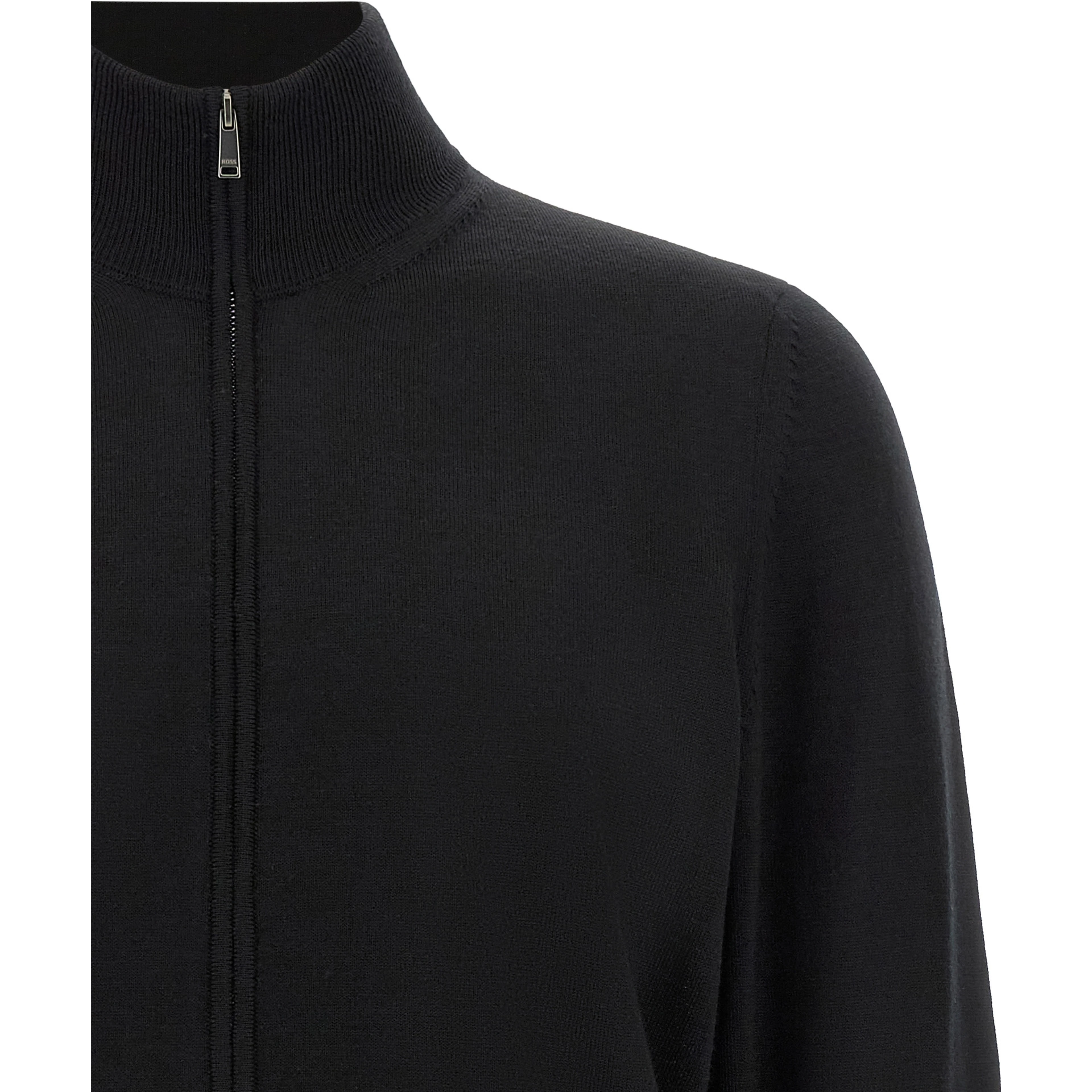Black Virgin Wool Cardigan