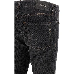 Black Cotton Straight-Leg Jeans