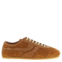 Brown Calfskin Low Top Sneakers
