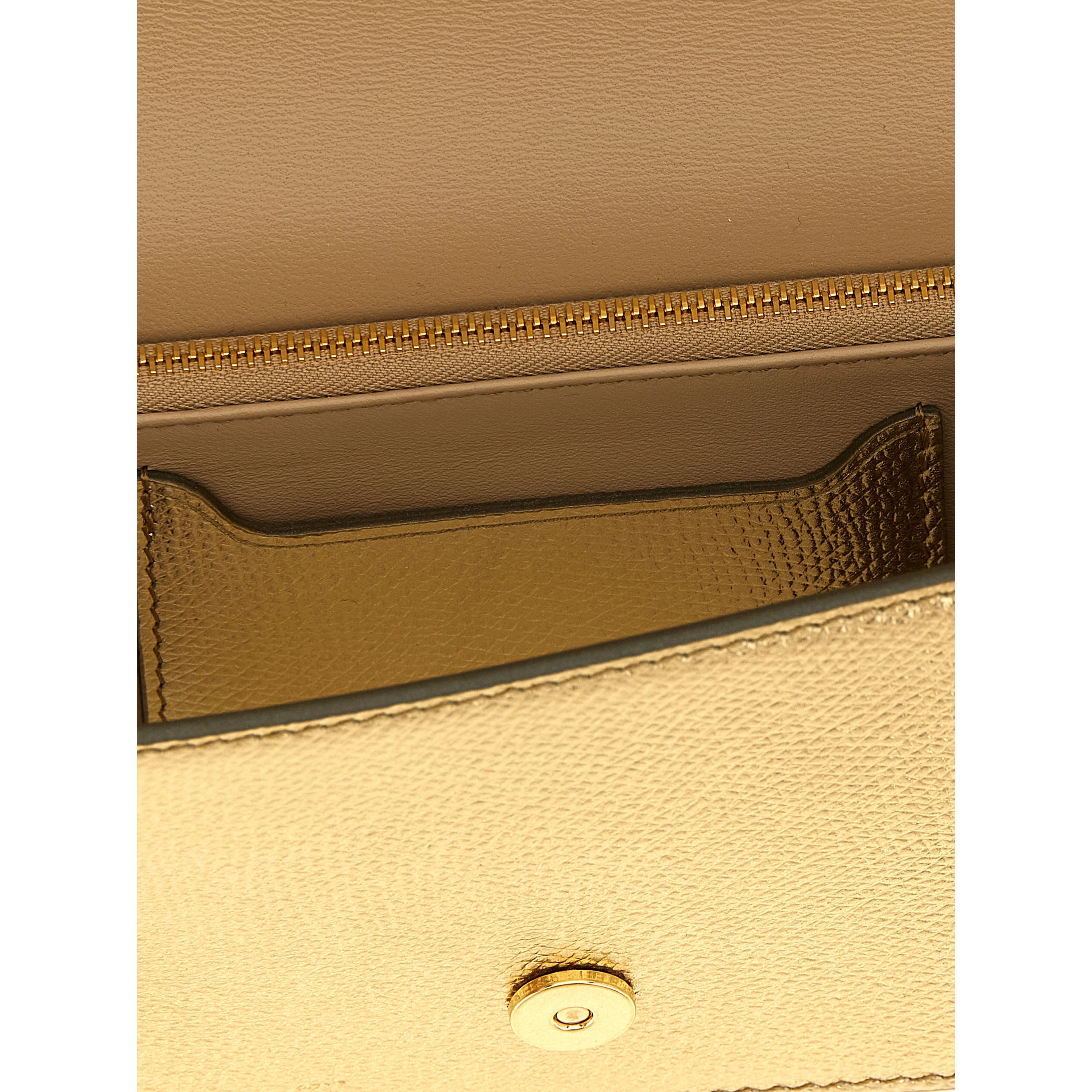 Gold Calfskin Crossbody Bag