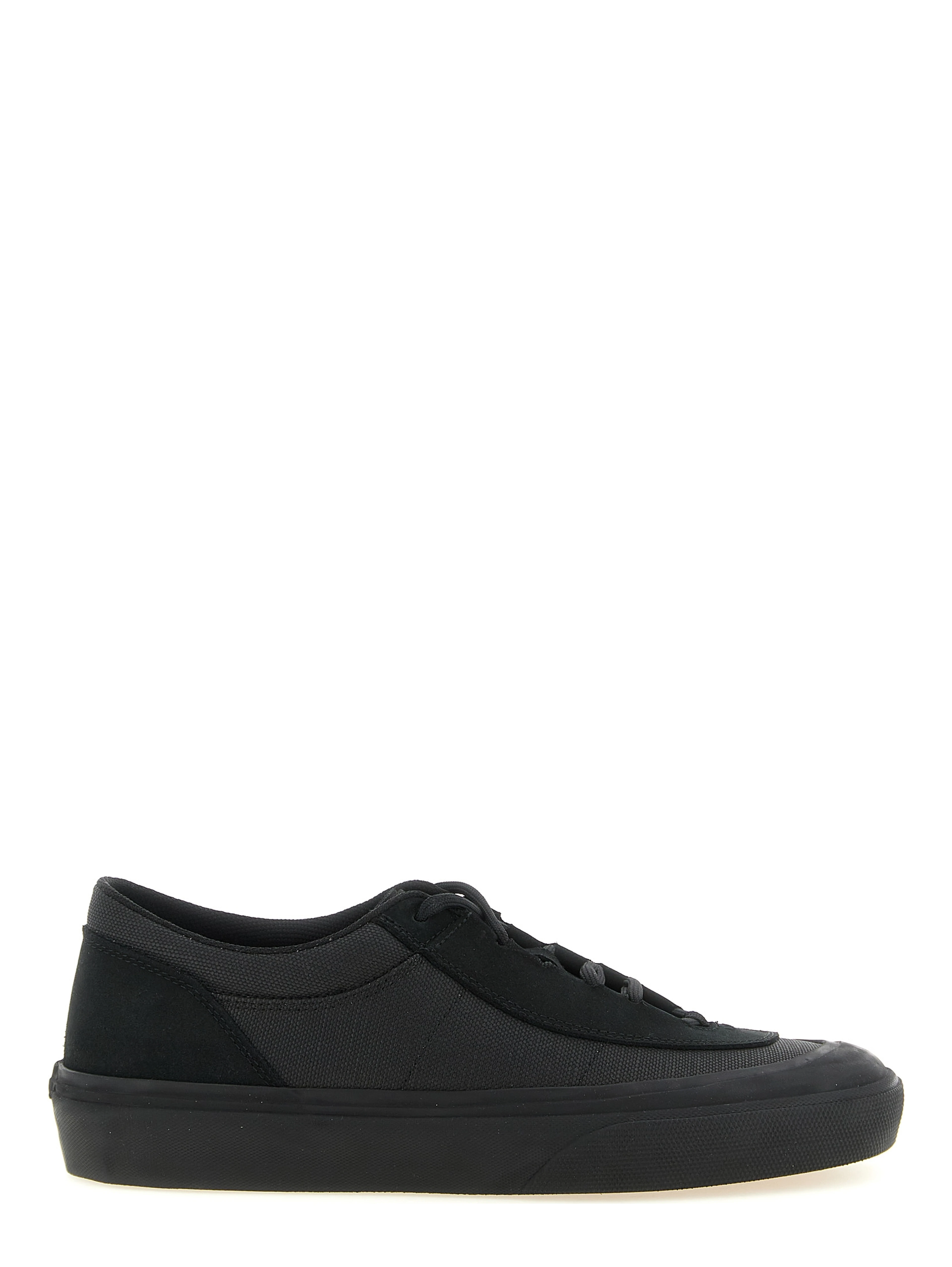 Black Cotton Low Top Sneakers