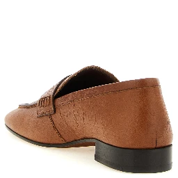Brown Lamb Leather Slip-On Loafers