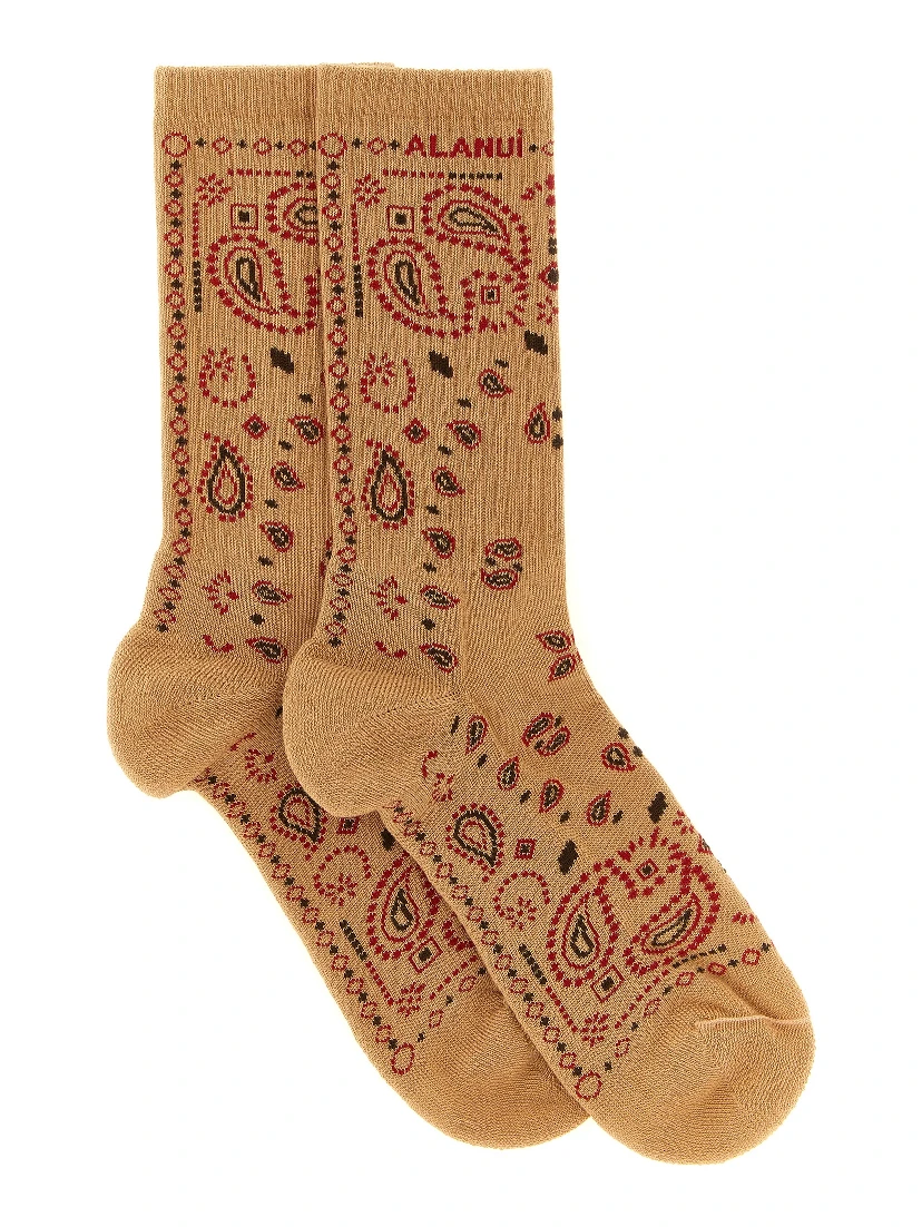 Beige Cotton Socks