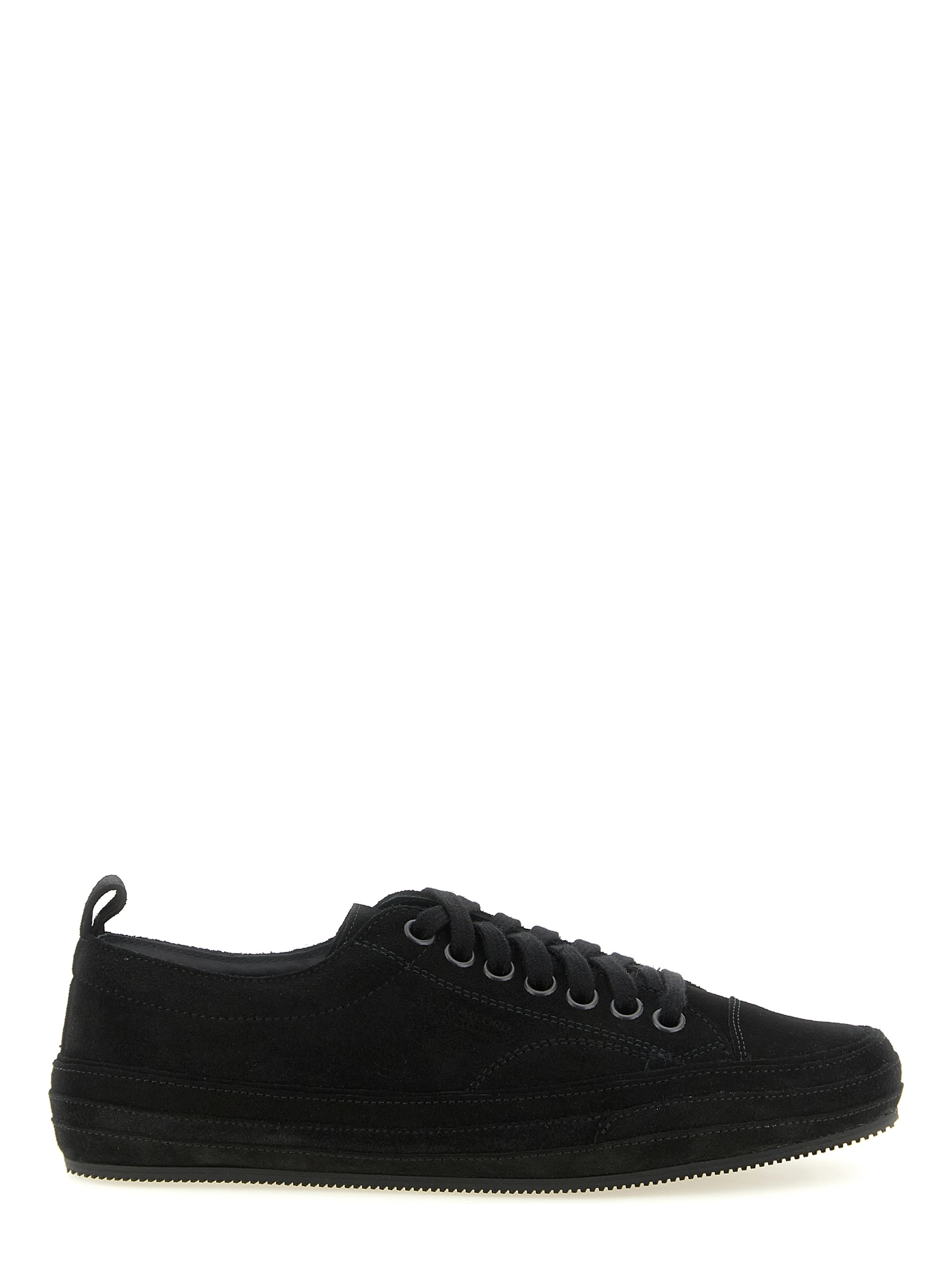 Black Leather Low Top Sneakers