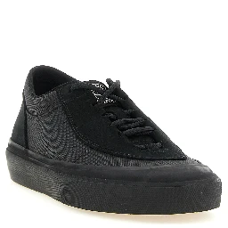 Black Cotton Low Top Sneakers