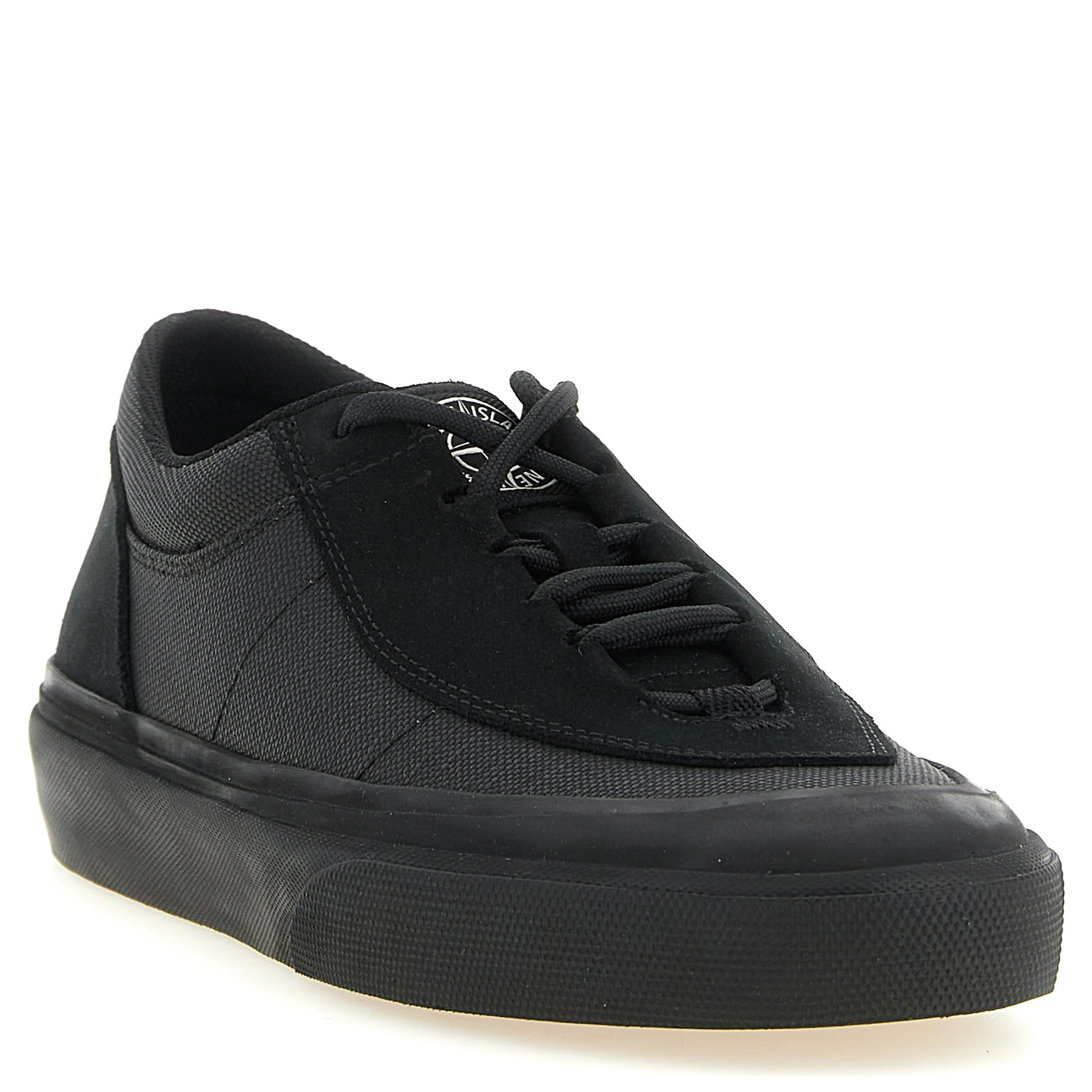 Black Cotton Low Top Sneakers