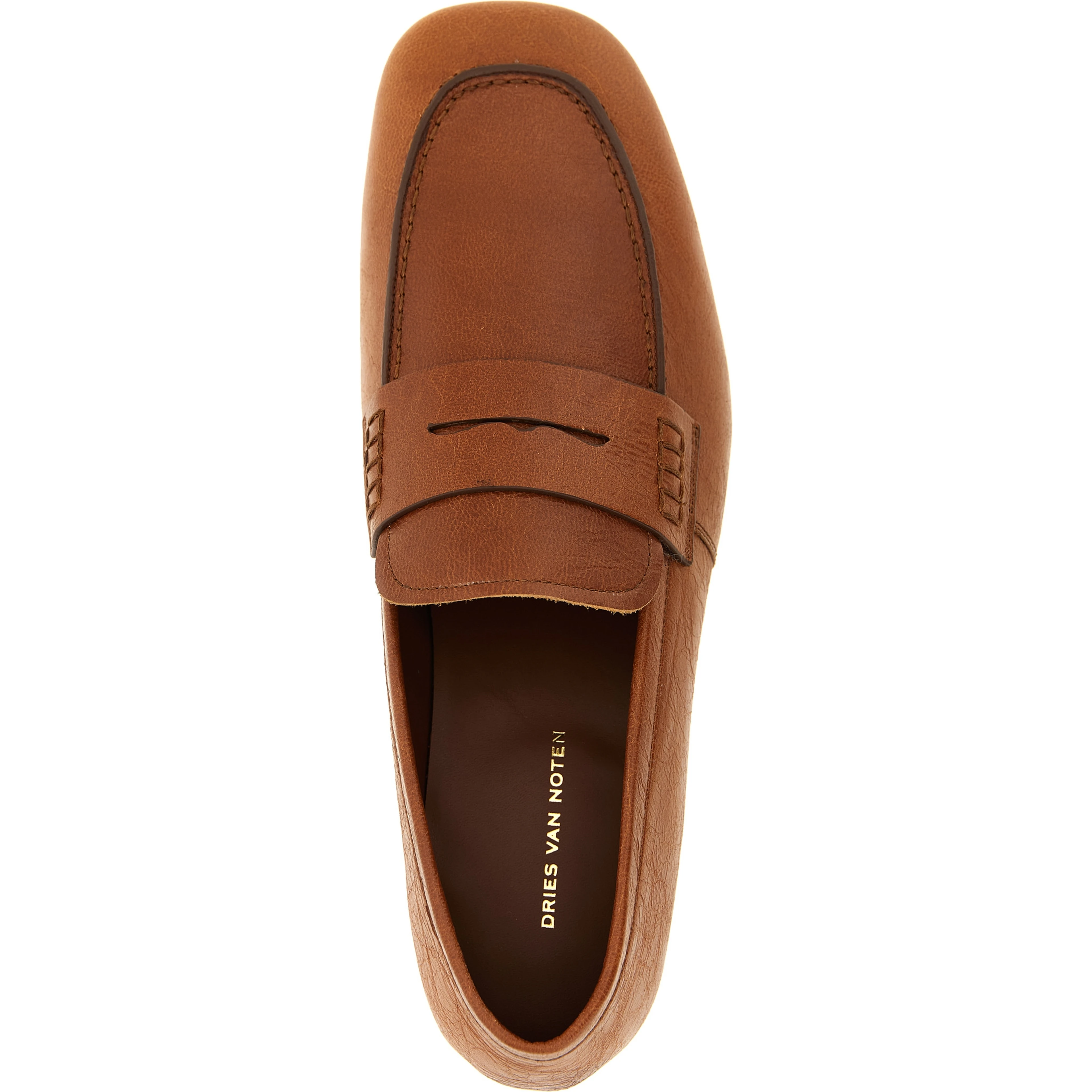 Brown Lamb Leather Slip-On Loafers