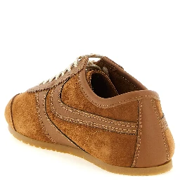 Brown Calfskin Low Top Sneakers